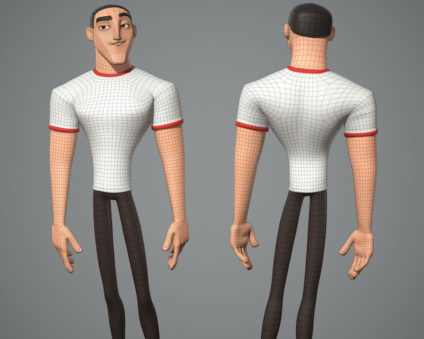 Male cartoon character Luke 3D model_6