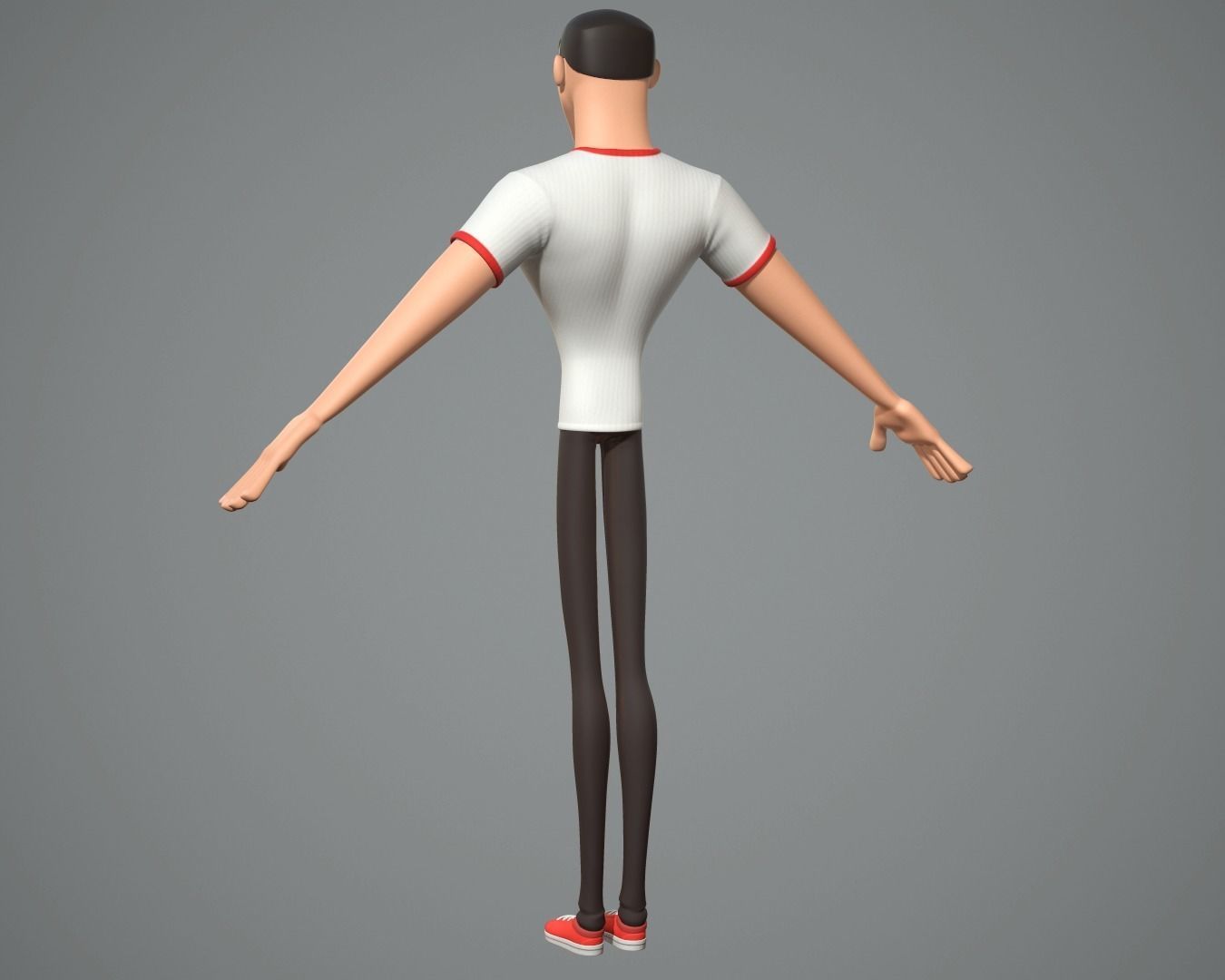 Male cartoon character Luke 3D model_10