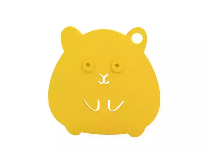 Keychain hamster silicone coaster