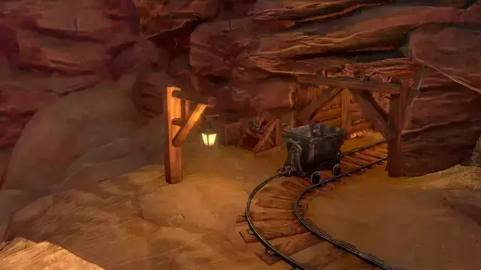 Canyon Mining Environment Pack Low-poly 3D model