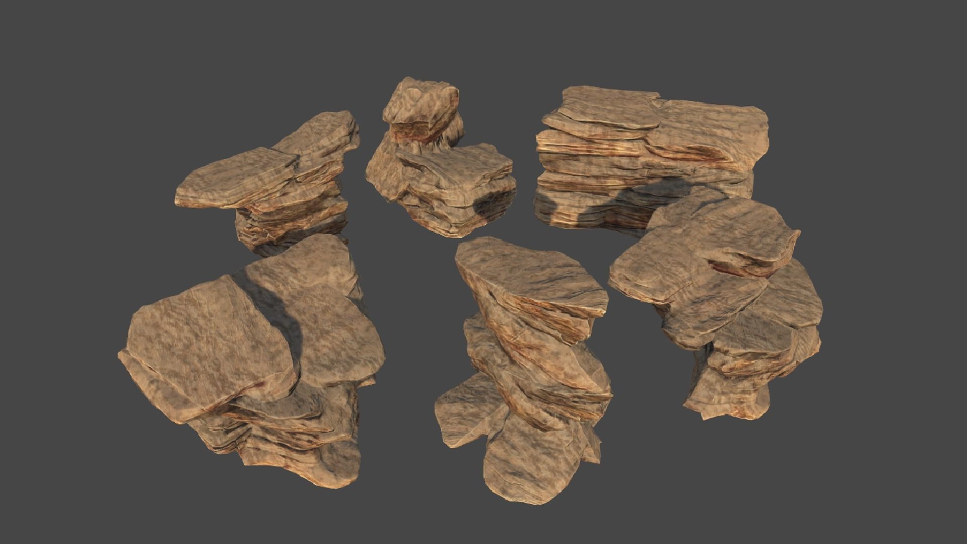 Canyon Mining Environment Pack Low-poly 3D model_3