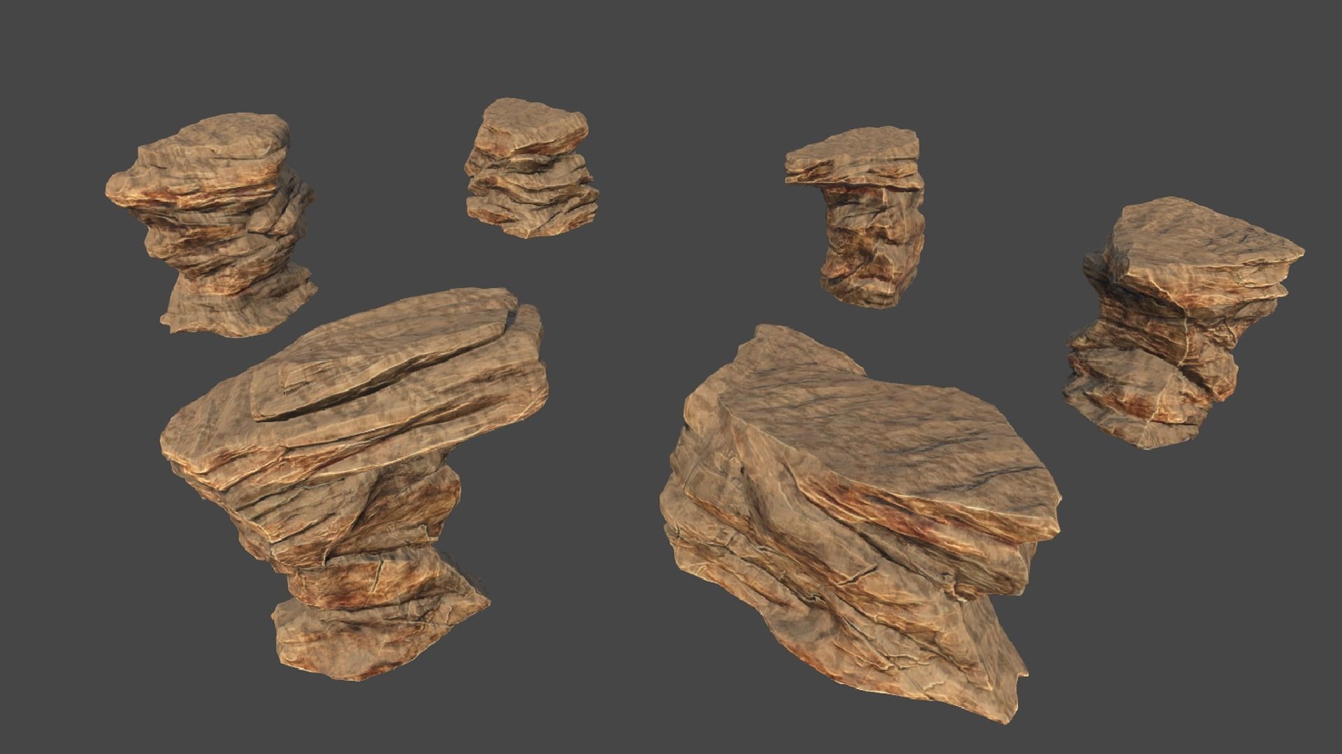 Canyon Mining Environment Pack Low-poly 3D model_4