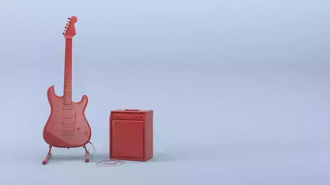 Yamaha Pacifica Guitar 3D Model