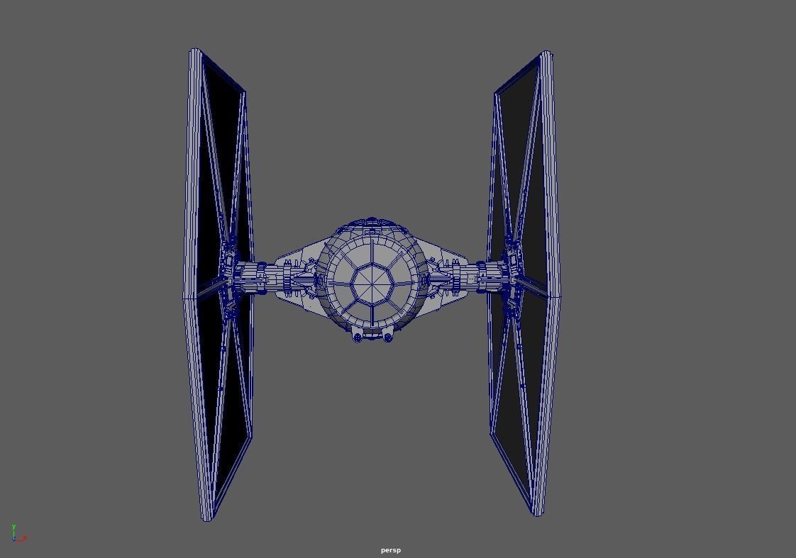 TIE fighter 3D print model_2
