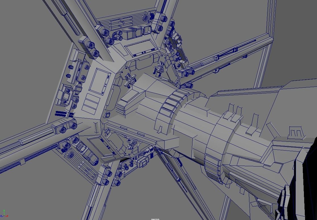 TIE fighter 3D print model_4