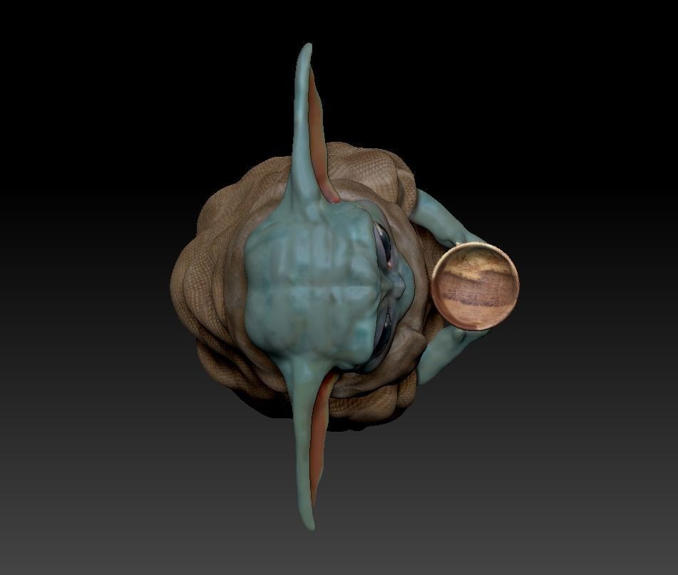 Baby Yoda holding bowl 3D print model_5