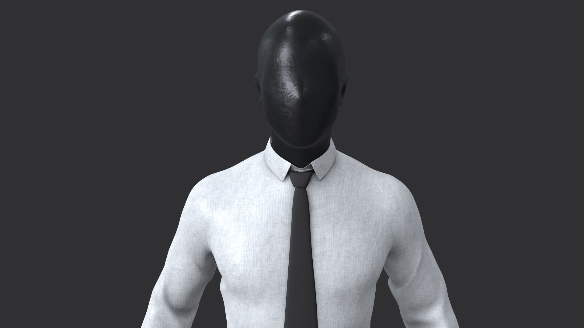 Suit 3D Model man in shirt and tie 3D model_10