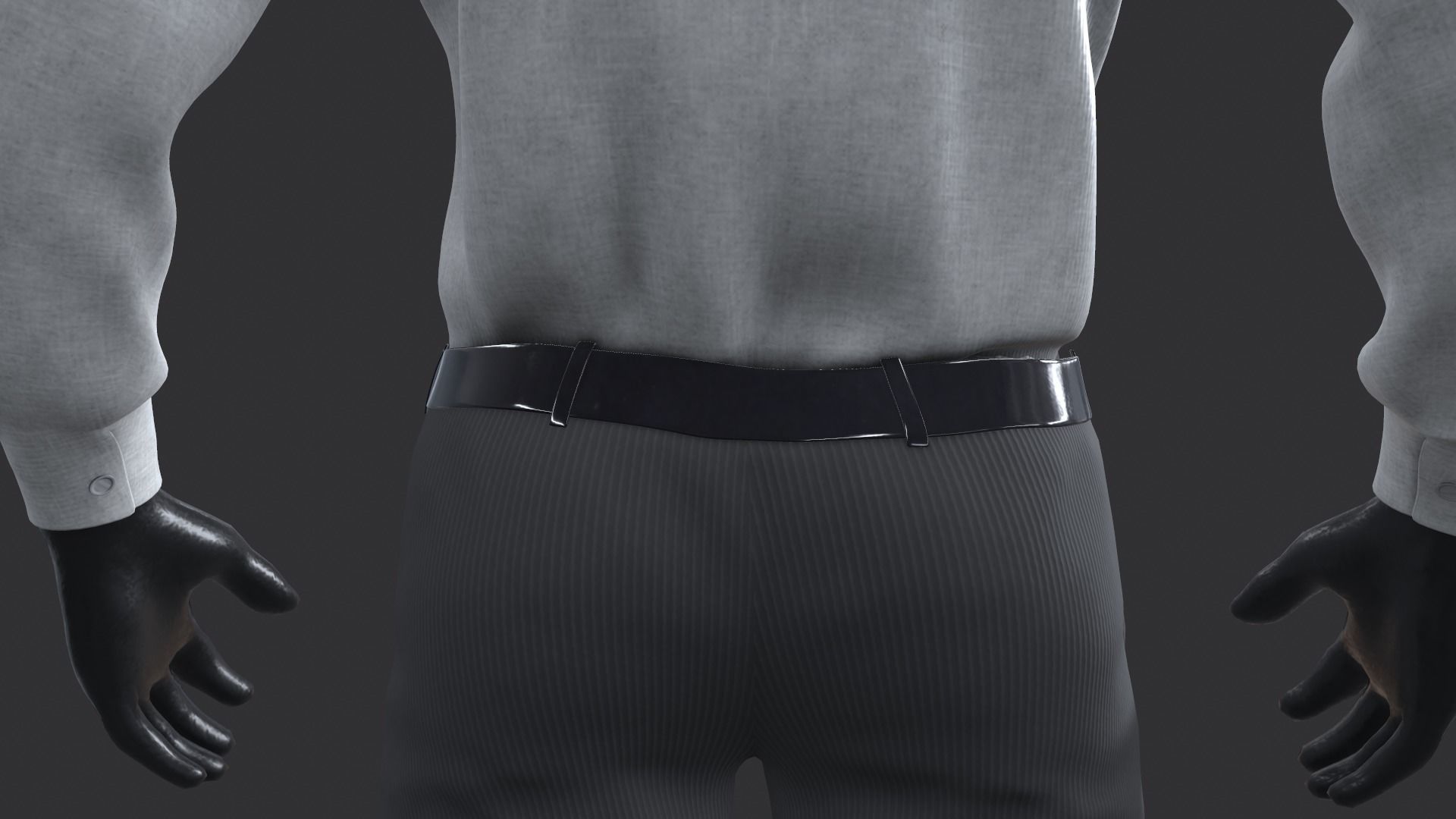 Suit 3D Model man in shirt and tie 3D model_20