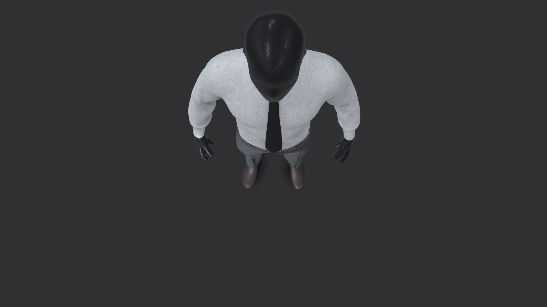 Suit 3D Model man in shirt and tie 3D model_6