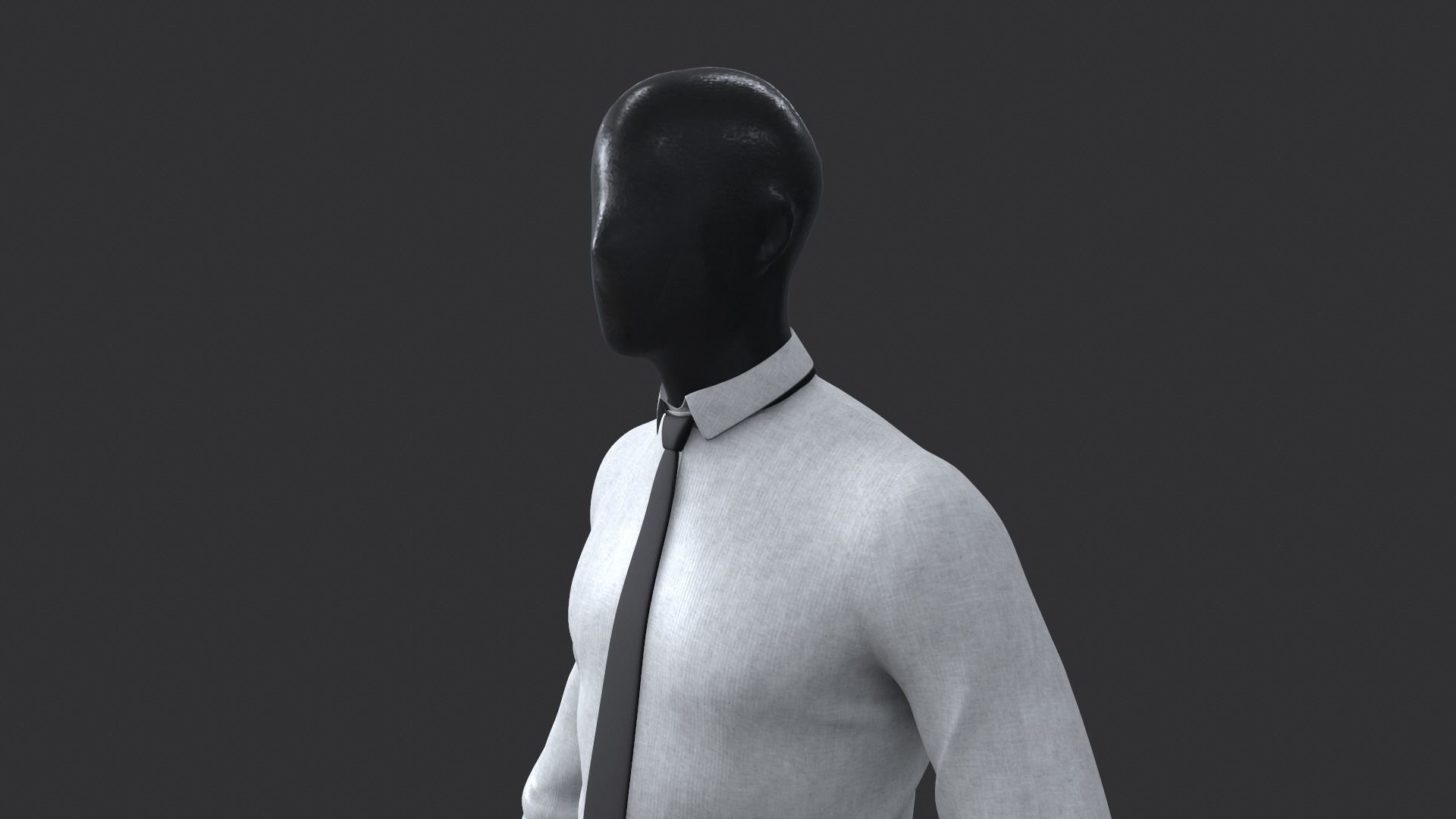 Suit 3D Model man in shirt and tie 3D model_12