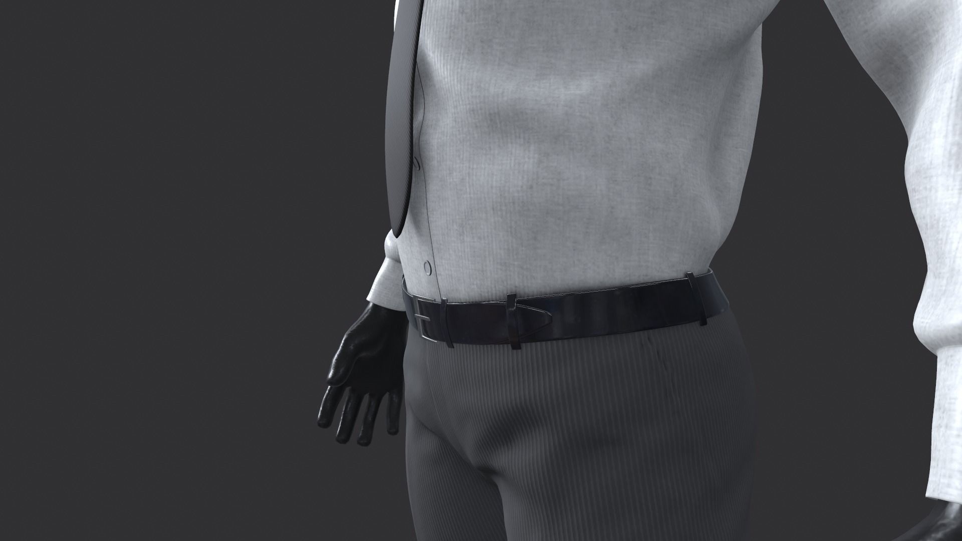 Suit 3D Model man in shirt and tie 3D model_18