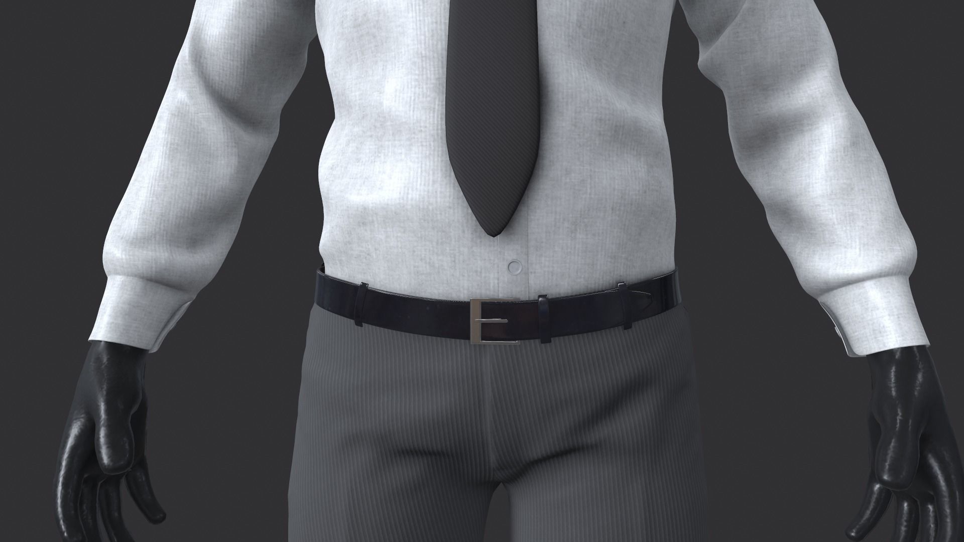 Suit 3D Model man in shirt and tie 3D model_17