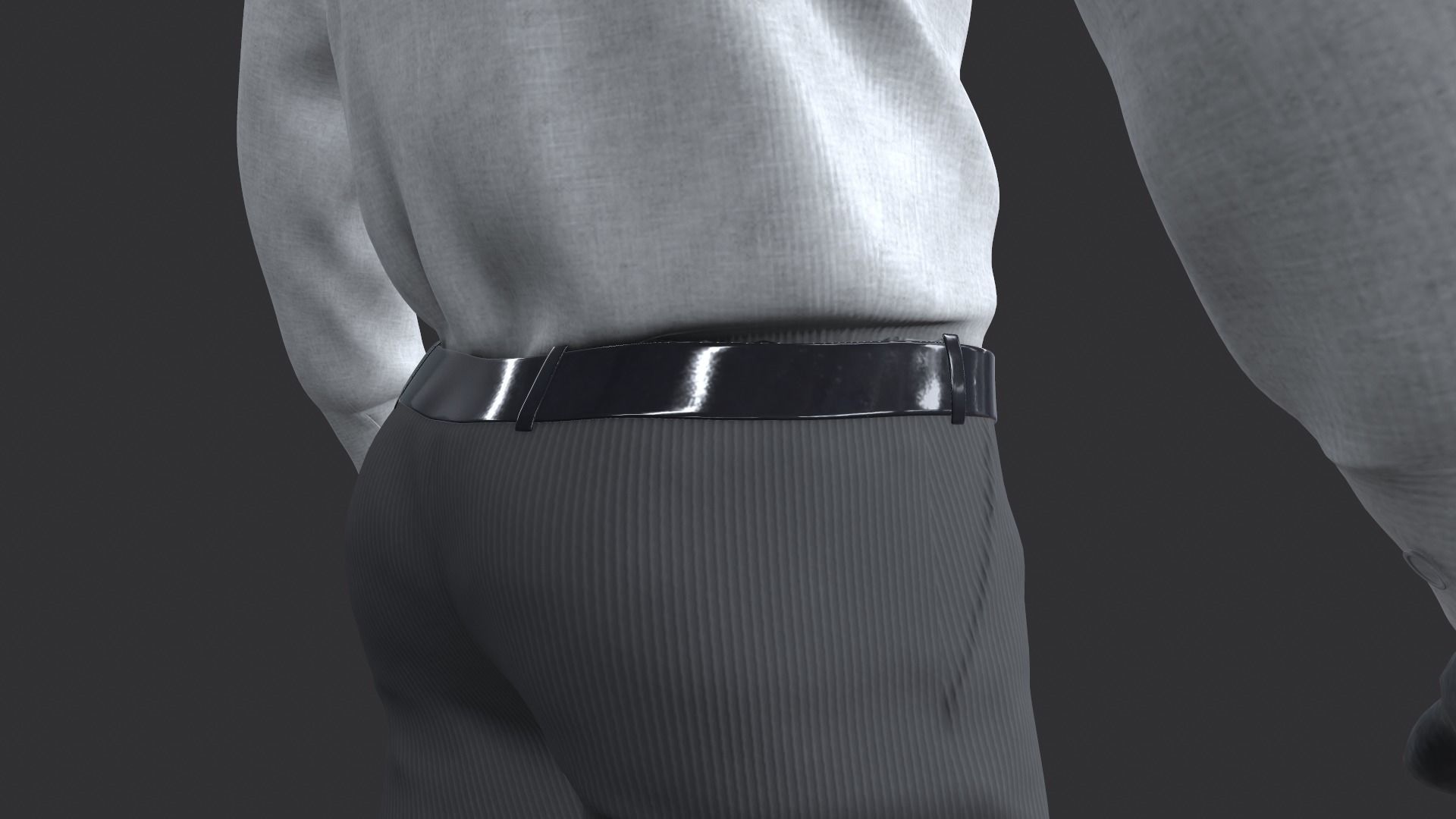 Suit 3D Model man in shirt and tie 3D model_21