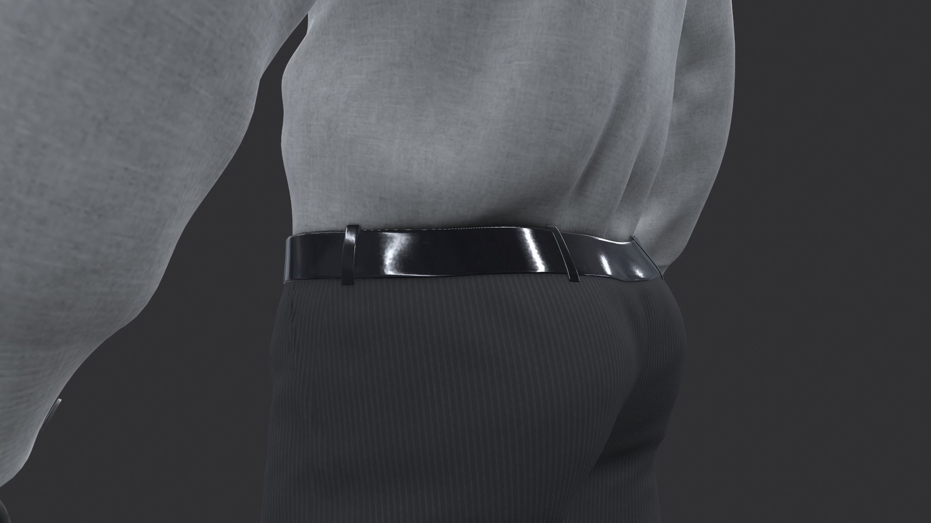 Suit 3D Model man in shirt and tie 3D model_19