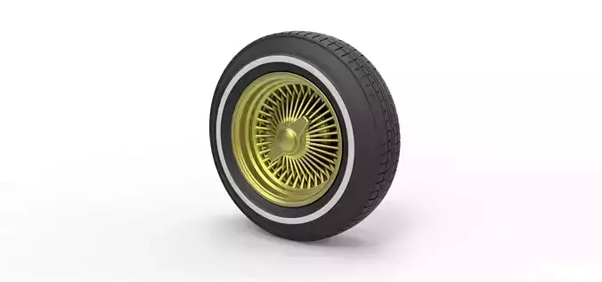Wire wheel from lowrider Scale 1 to 10 3D print model