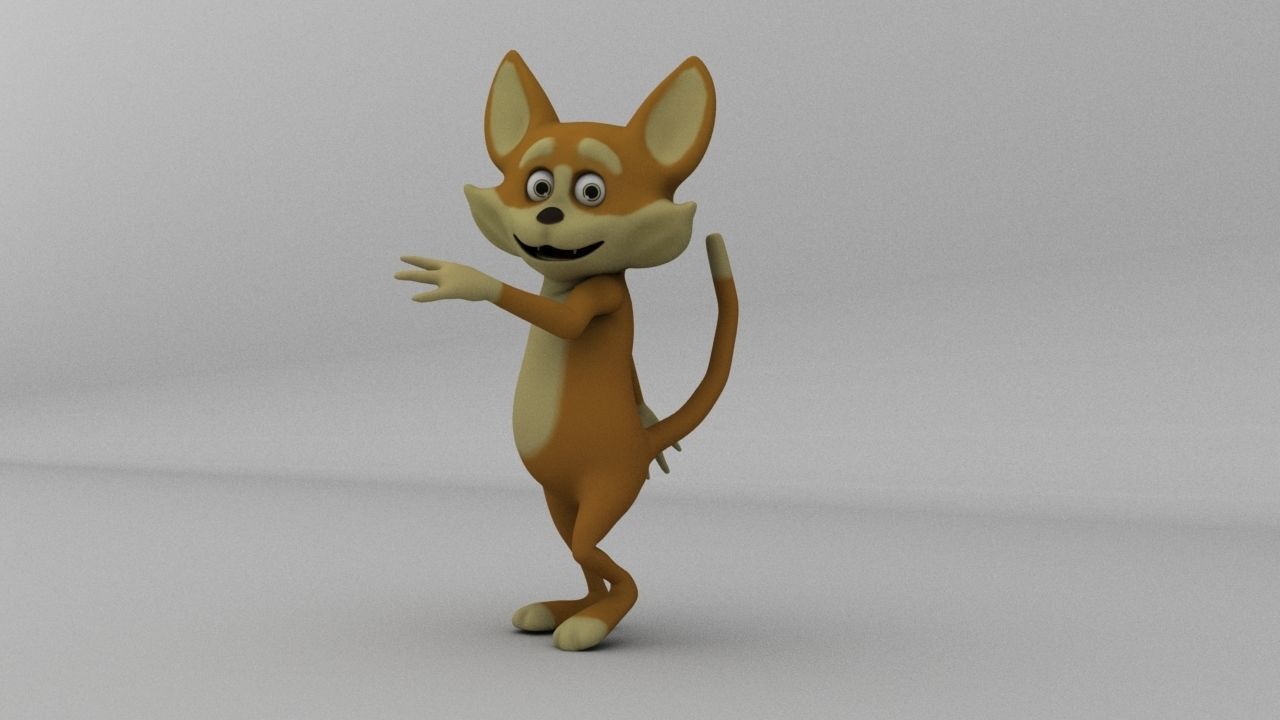 Toon Pet - Cat  Low-poly 3D model_4