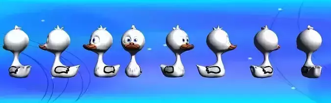 White Little Duck Toy