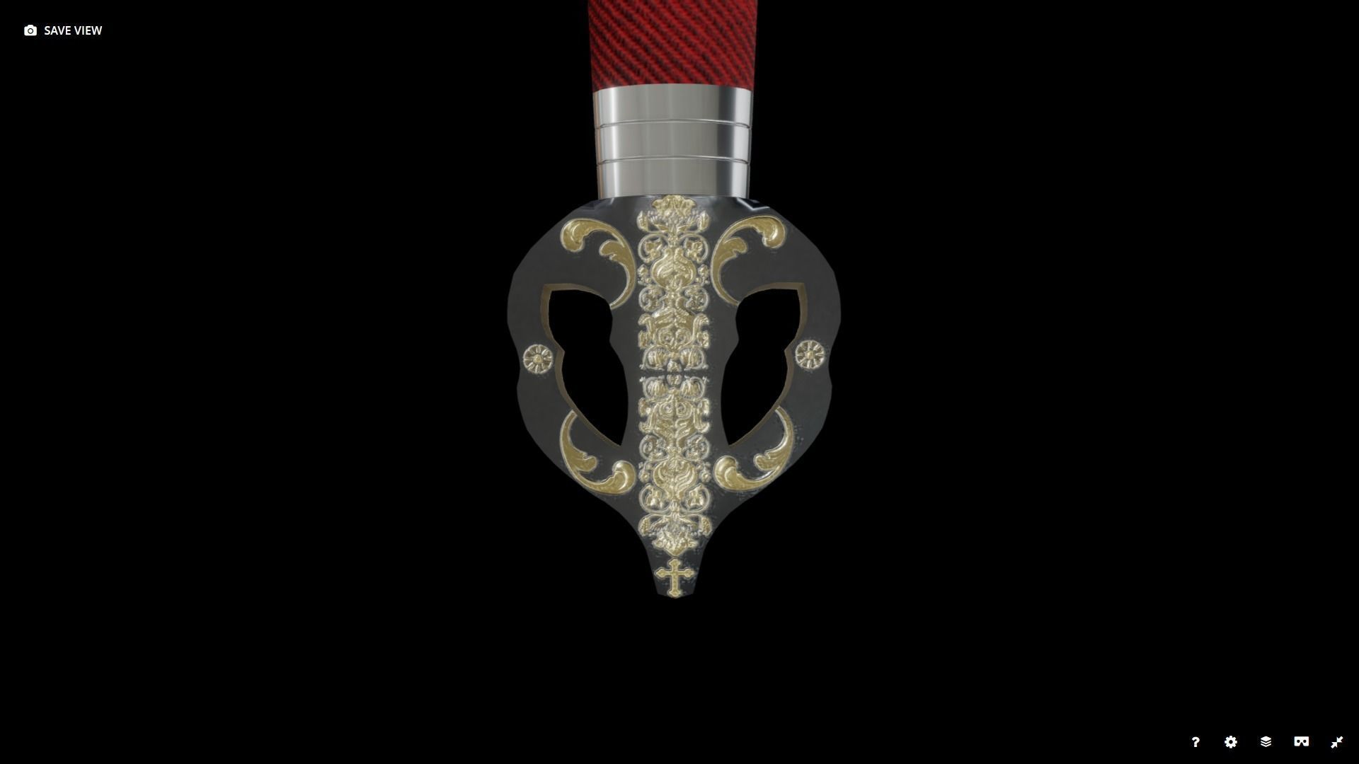 The Tizona Sword of the Cid Low-poly 3D model_6