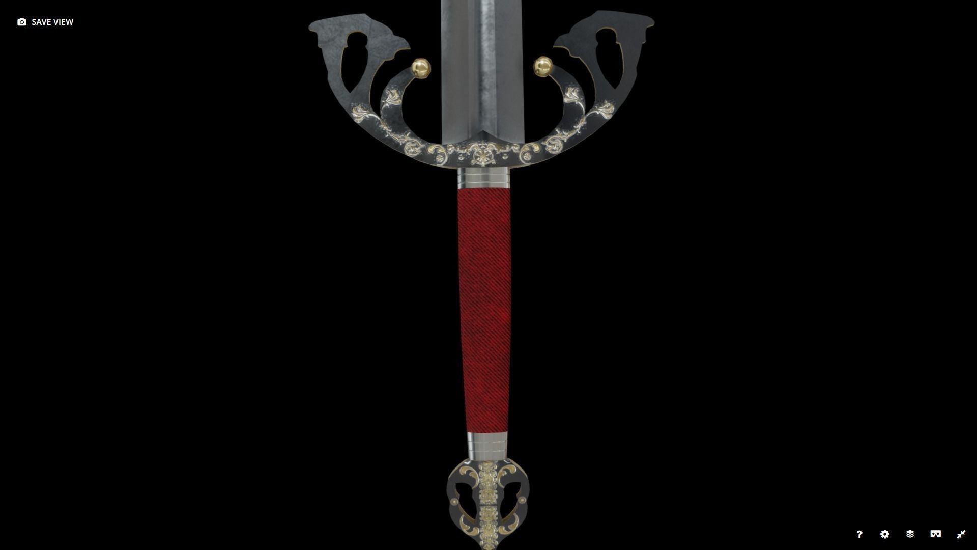 The Tizona Sword of the Cid Low-poly 3D model_3