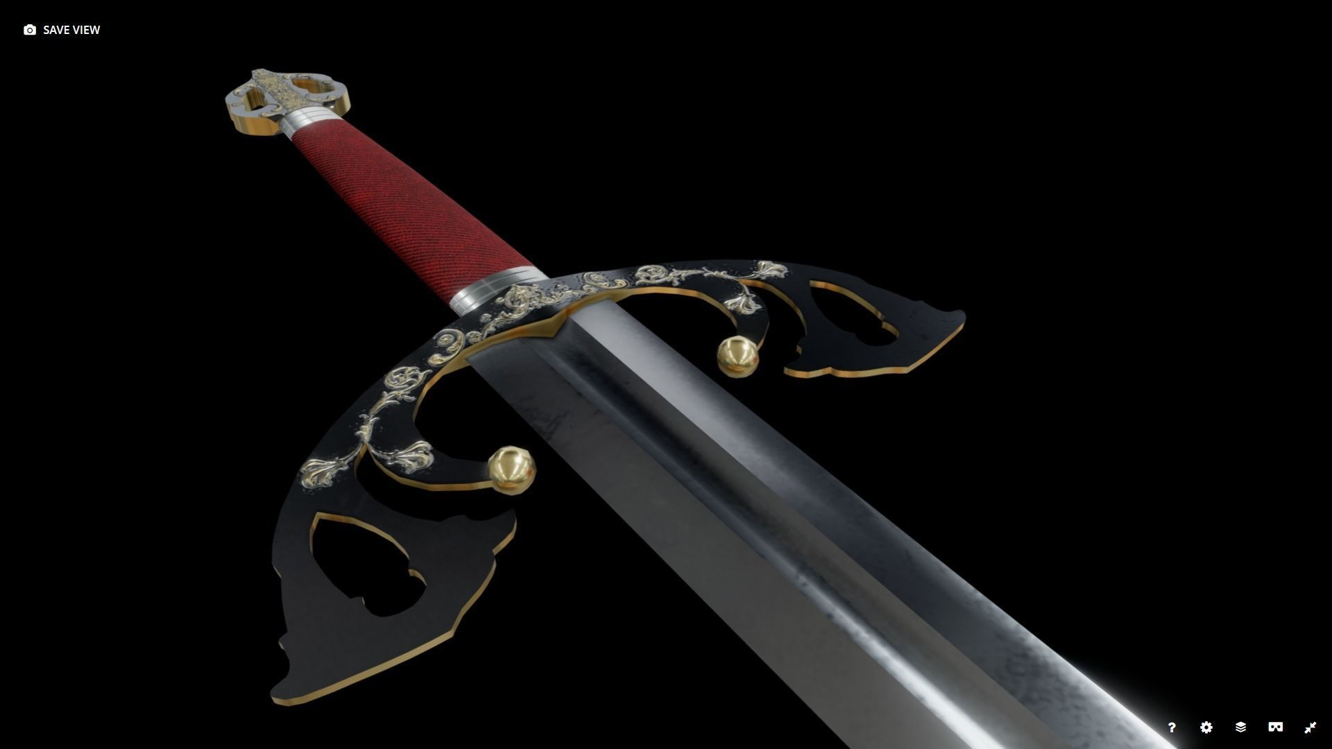 The Tizona Sword of the Cid Low-poly 3D model_5
