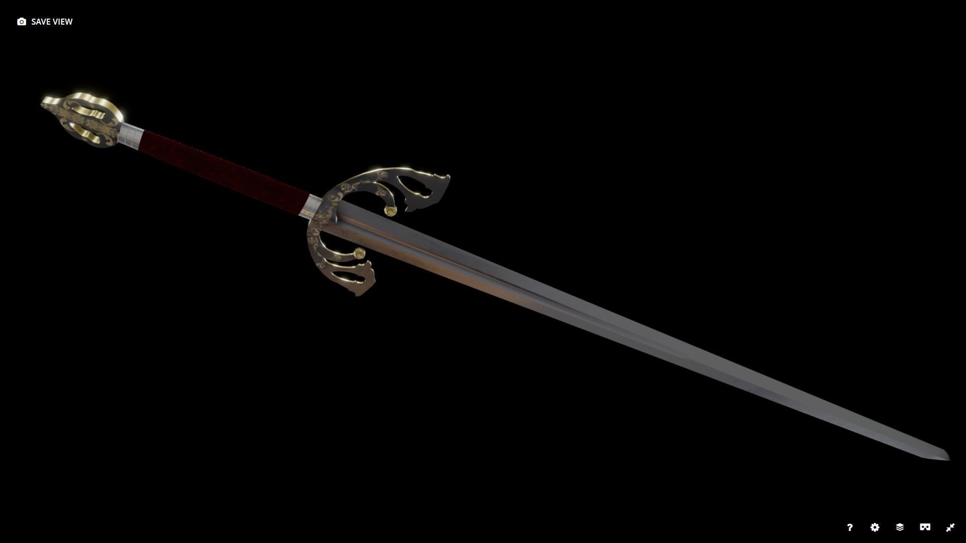 The Tizona Sword of the Cid Low-poly 3D model_2