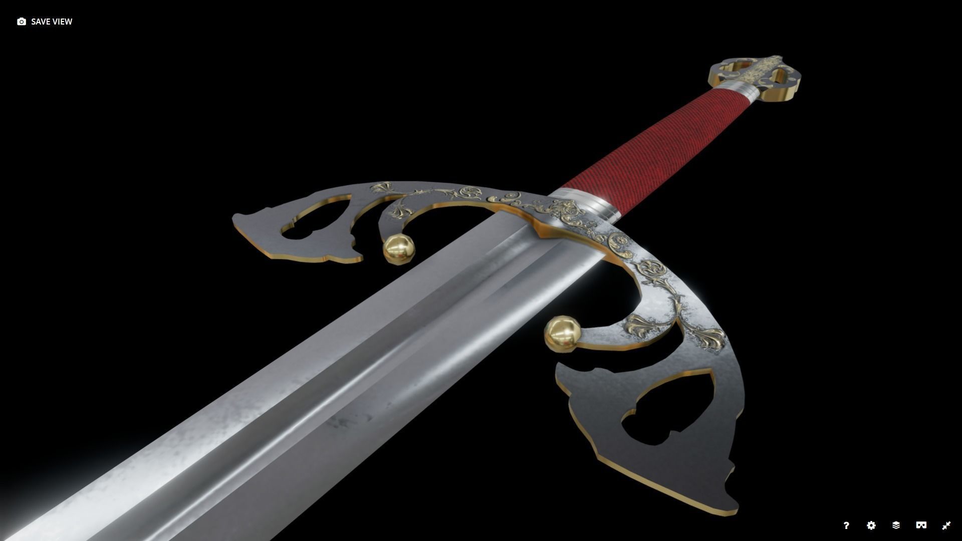 The Tizona Sword of the Cid Low-poly 3D model_7