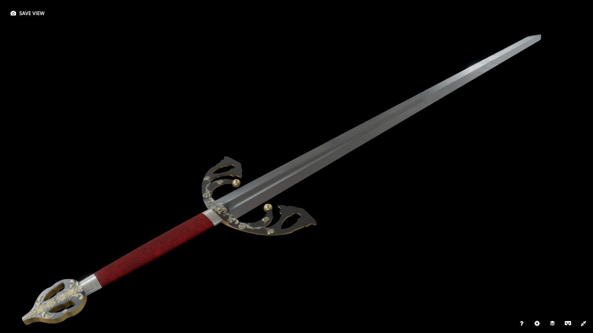 The Tizona Sword of the Cid Low-poly 3D model_1