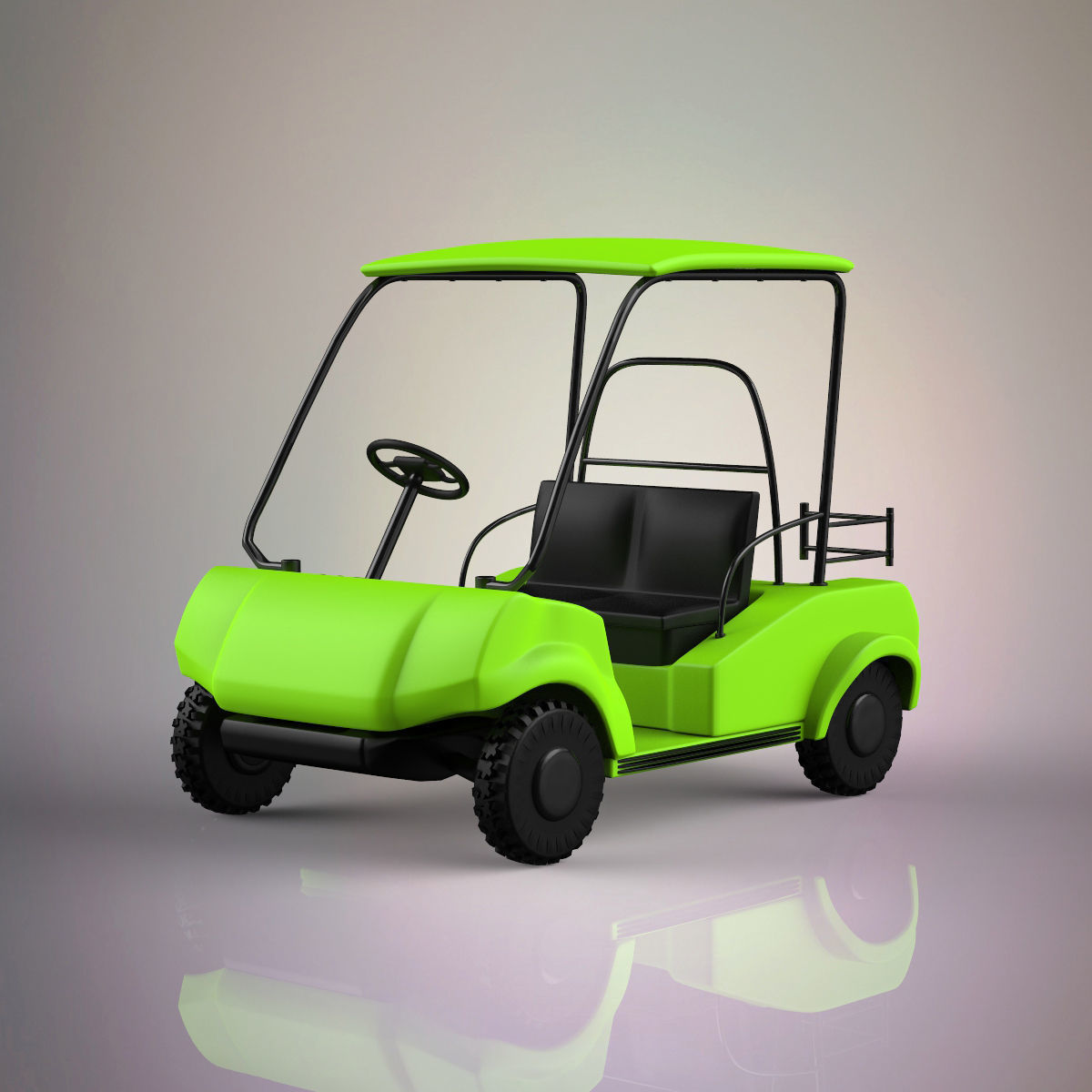 Golf Cart 3D model_1