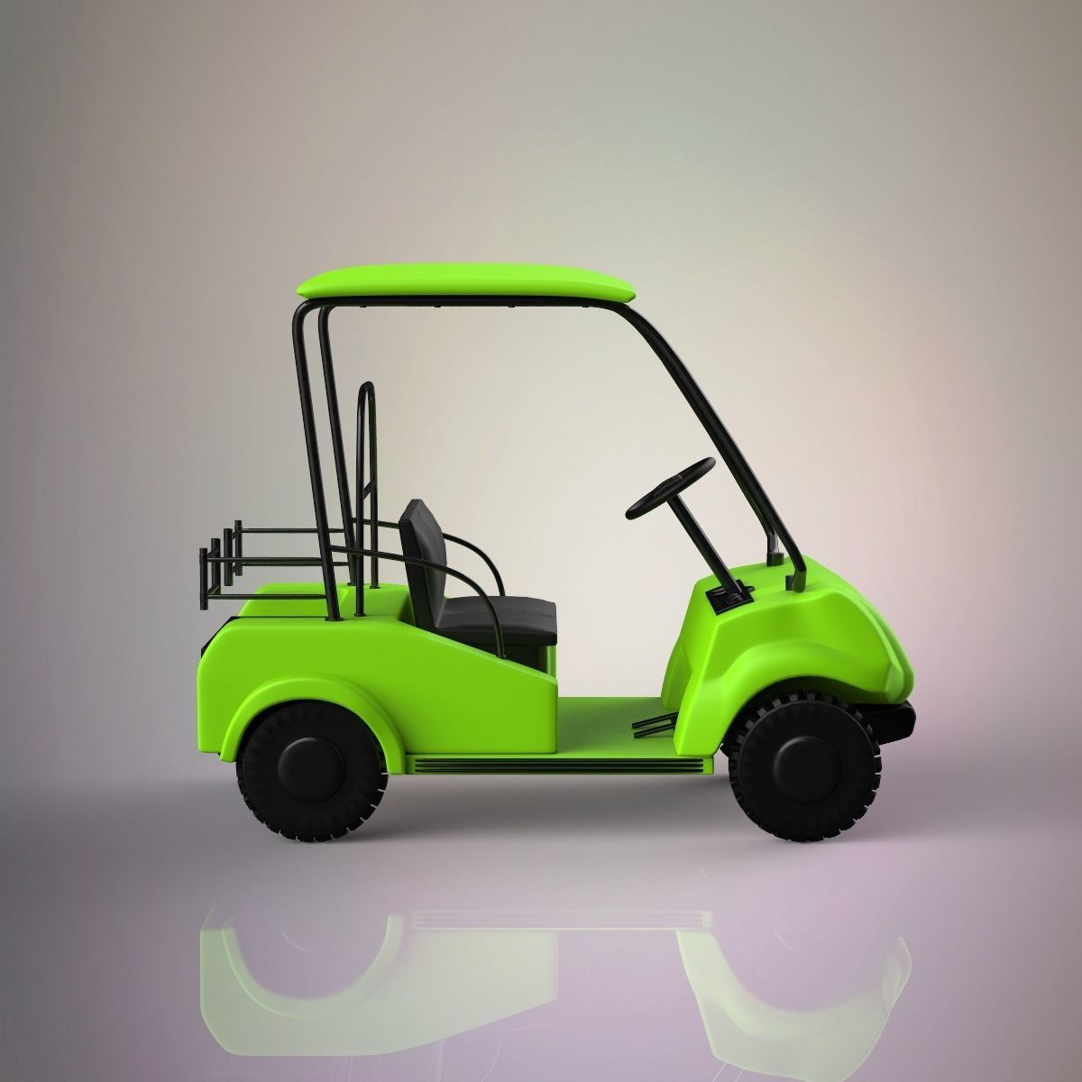 Golf Cart 3D model_3