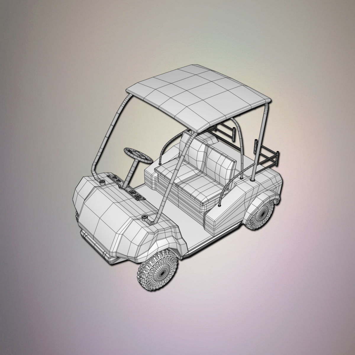 Golf Cart 3D model_7