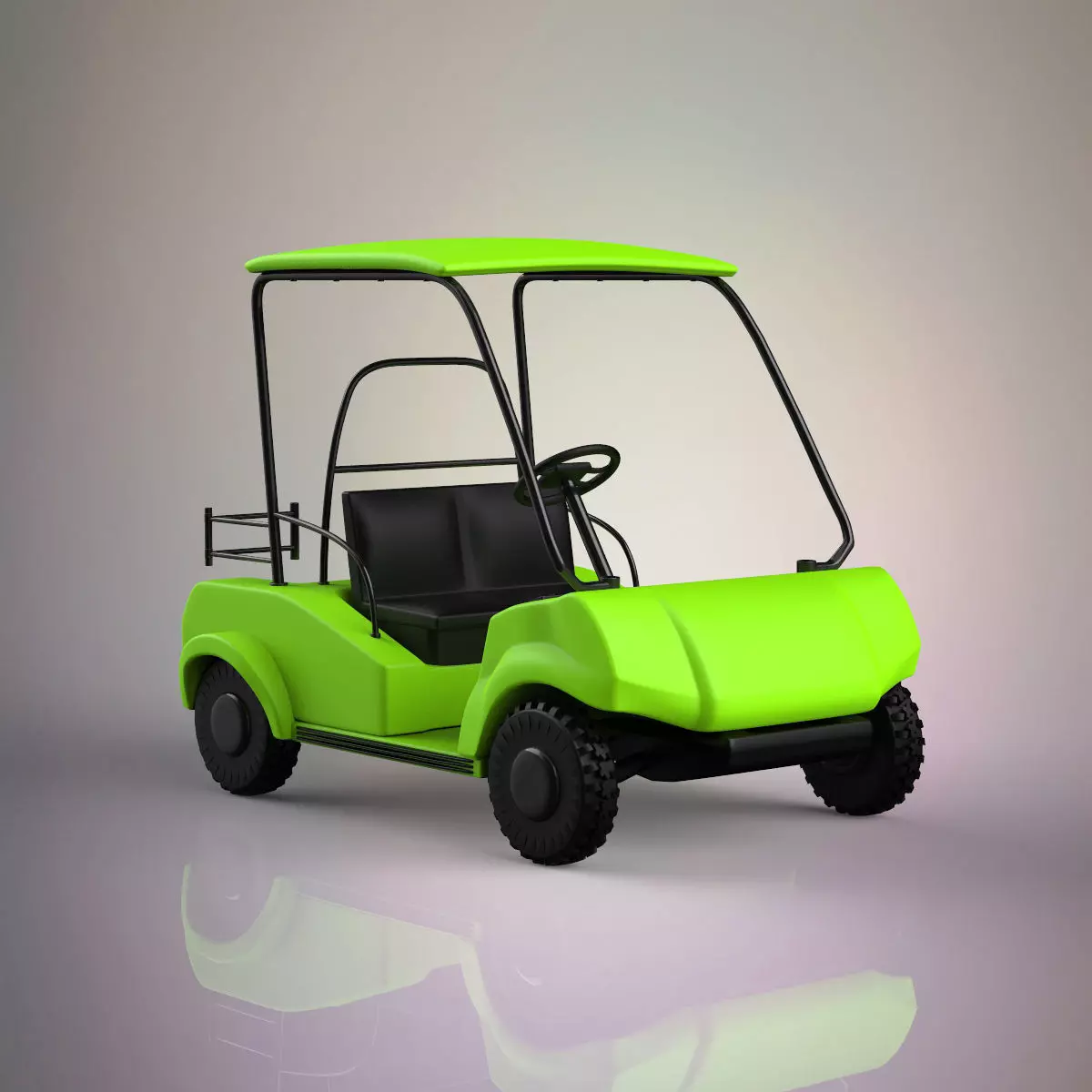 Golf Cart 3D model_0