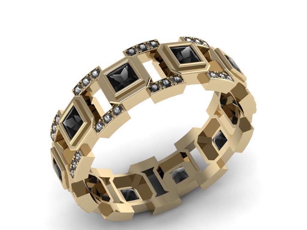 Men Jewerly Ring 0021 3D print model_5
