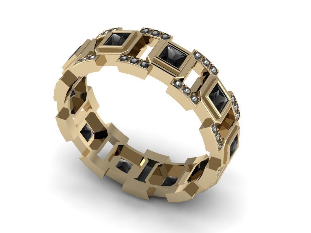 Men Jewerly Ring 0021 3D print model_9