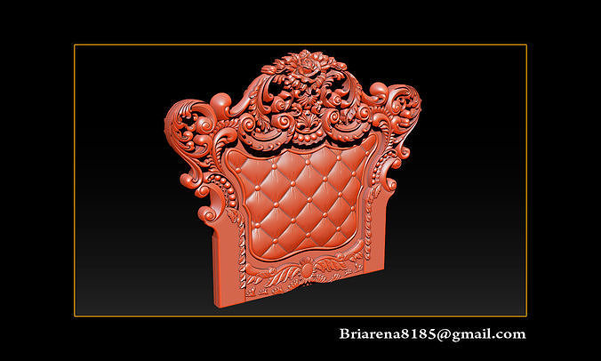 Furniture  wood carving file stl OBJ and ZTL for CNC 3D print model