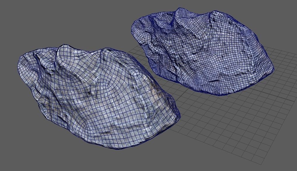 Photoscanned Basalt Rock Free low-poly 3D model_7