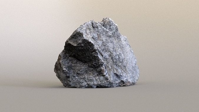 Photoscanned Basalt Rock Free low-poly 3D model