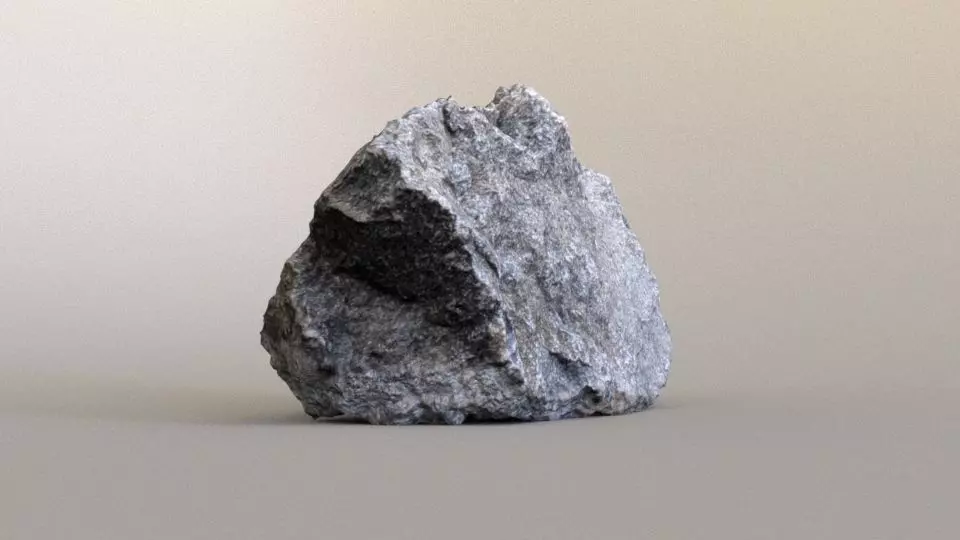 Photoscanned Basalt Rock Free low-poly 3D model_0