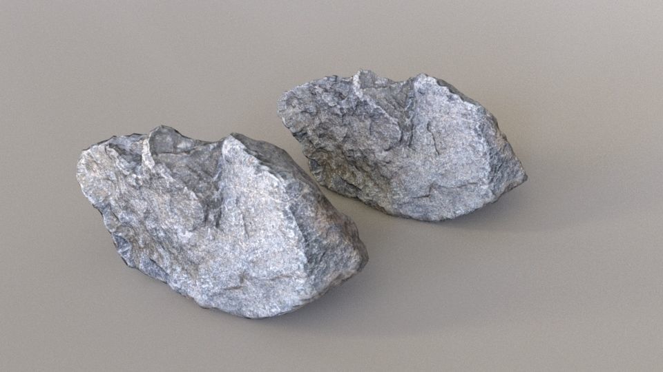 Photoscanned Basalt Rock Free low-poly 3D model_2