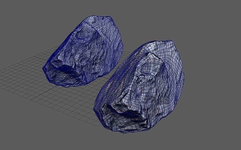 Photoscanned Basalt Rock Free low-poly 3D model_4