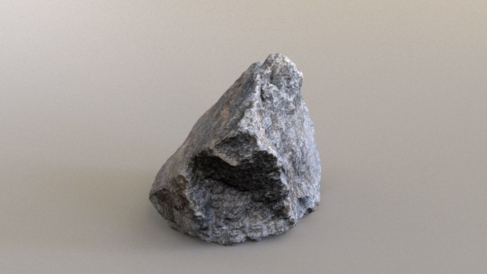 Photoscanned Basalt Rock Free low-poly 3D model_10