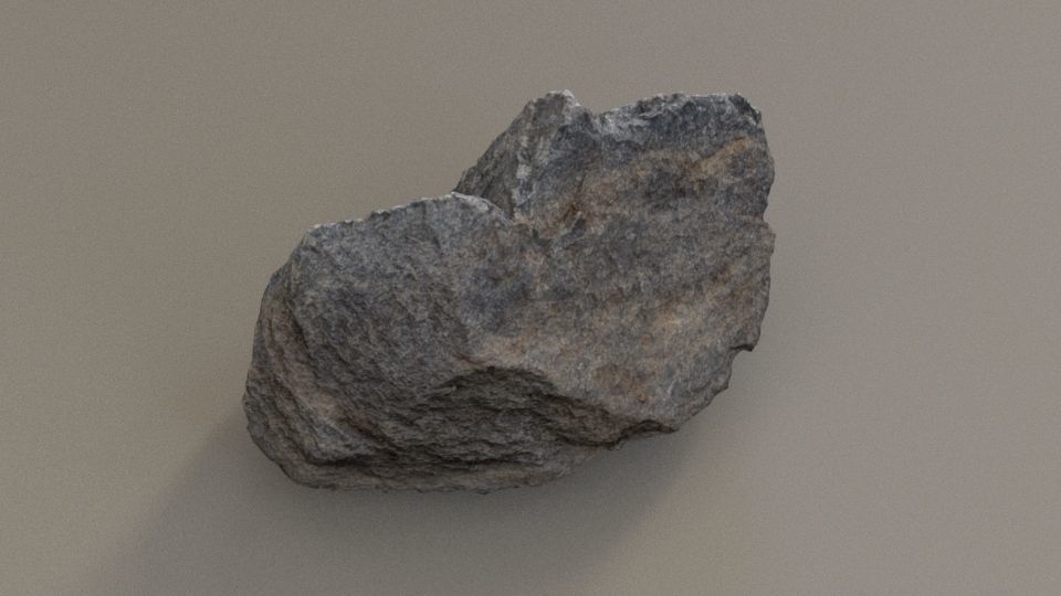 Photoscanned Basalt Rock Free low-poly 3D model_12