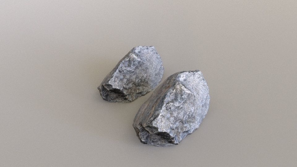 Photoscanned Basalt Rock Free low-poly 3D model_3