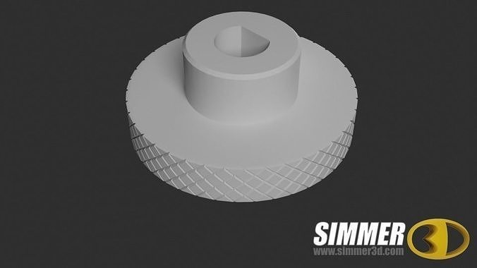 Knurled Knob - 3D Print model 3D print model