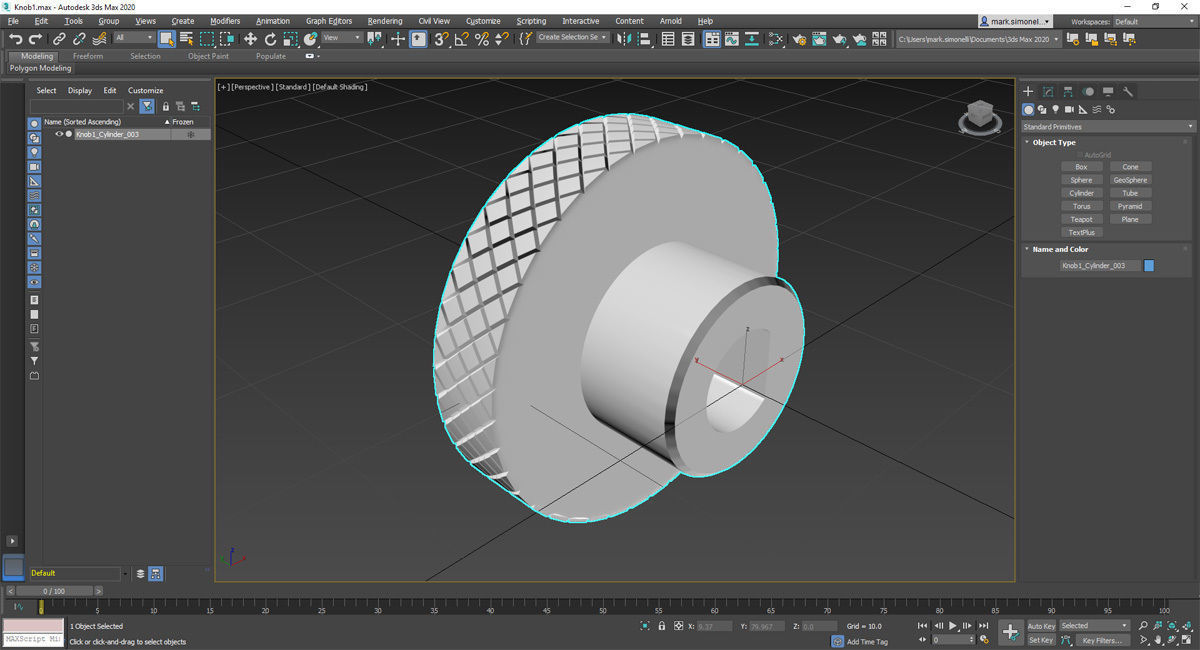 Knurled Knob - 3D Print model 3D print model_3
