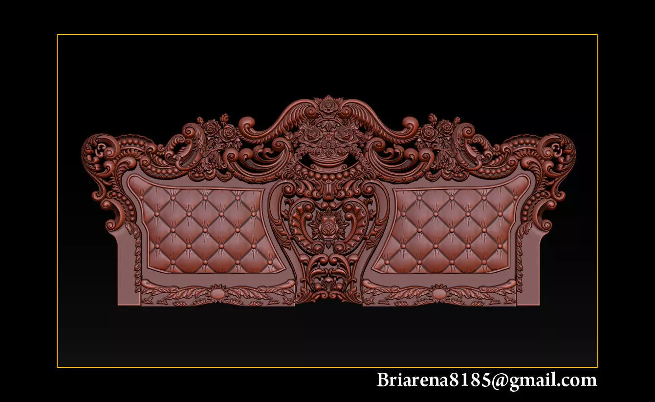 Furniture carving file stl OBJ and ZTL for CNC 3D print model_0