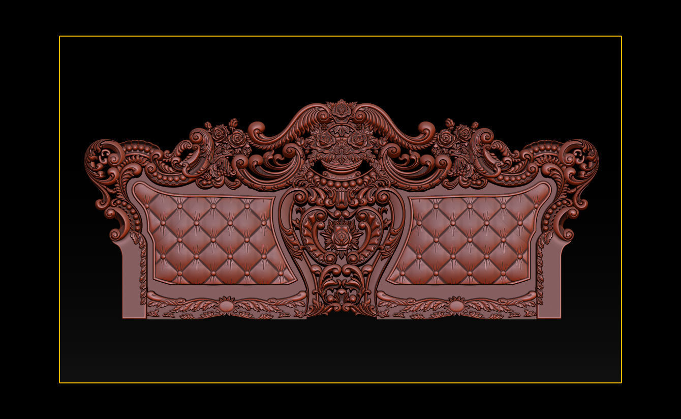 Furniture carving file stl OBJ and ZTL for CNC 3D print model_10