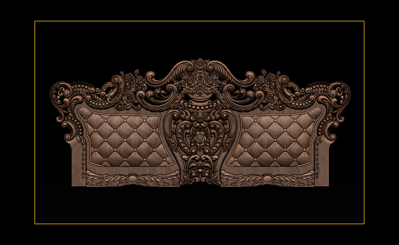 Furniture carving file stl OBJ and ZTL for CNC 3D print model_4