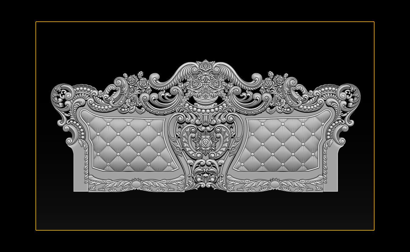 Furniture carving file stl OBJ and ZTL for CNC 3D print model_6