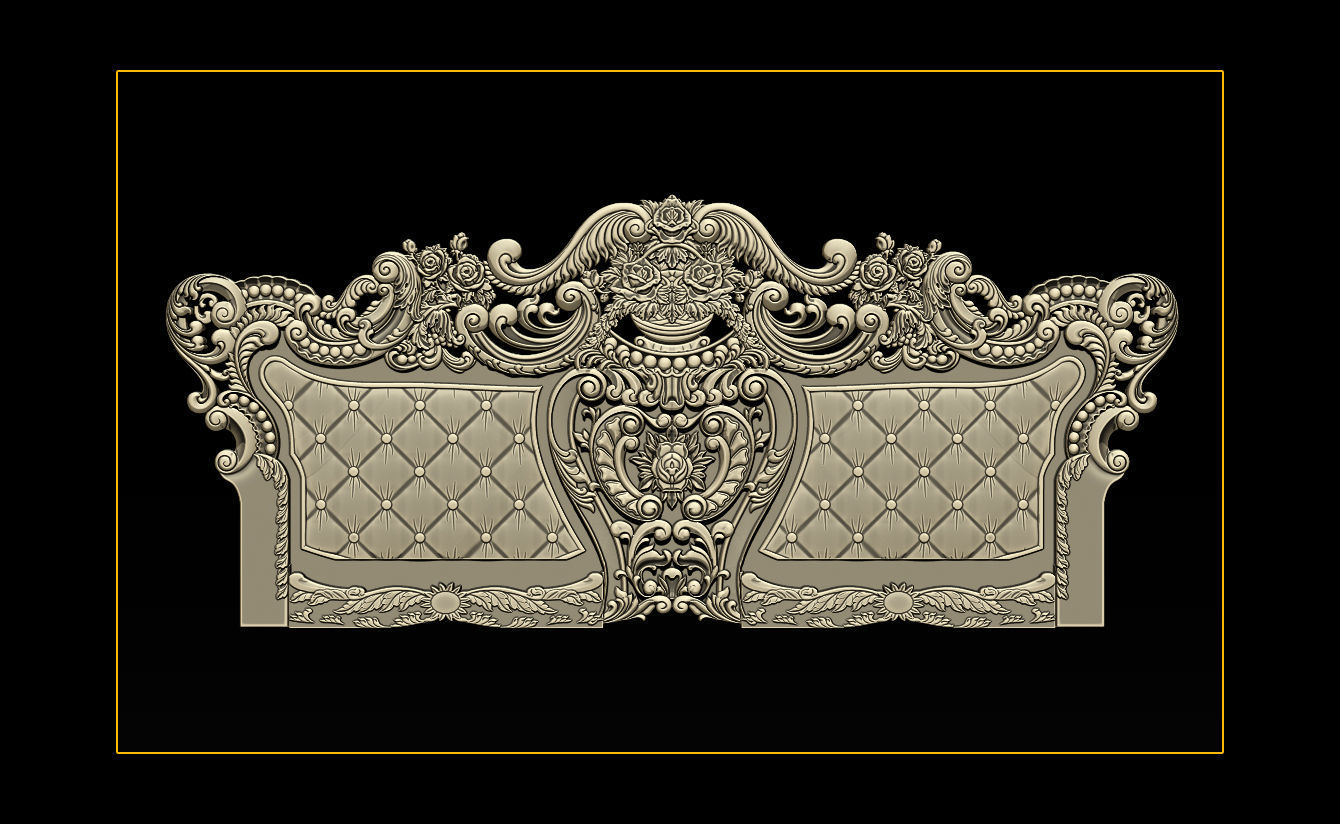 Furniture carving file stl OBJ and ZTL for CNC 3D print model_5