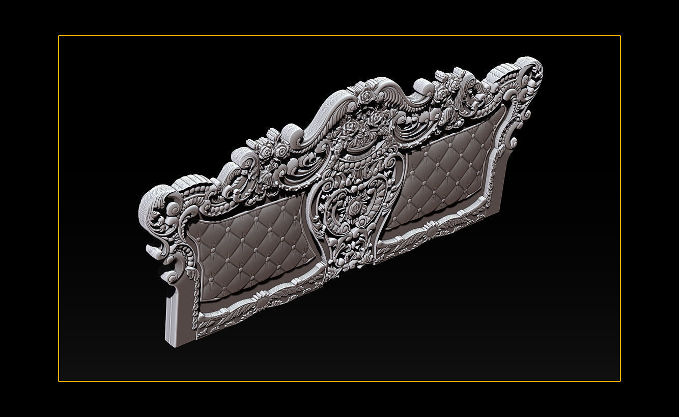 Furniture carving file stl OBJ and ZTL for CNC 3D print model_14